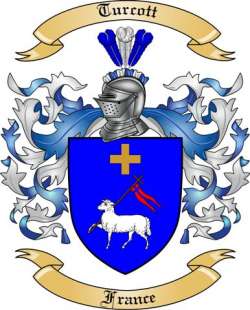 Turcott Family Crest from France