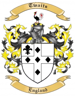 Twaits Family Crest from England