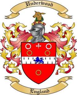 Underwood Family Crest from England