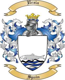 Urzia Family Crest from Spain