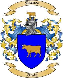 Vacaro Family Crest from Italy
