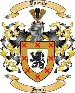 Valente Family Crest from Spain