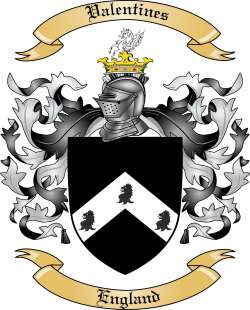 Valentines Family Crest from England