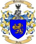 Valentini Family Crest from Italy