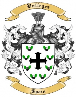 Valleges Family Crest from Spain