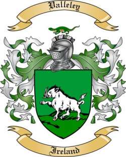 Valleley Family Crest from Ireland
