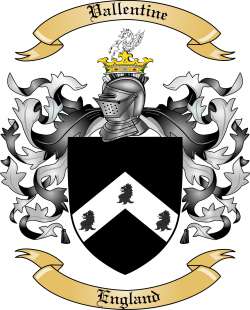 Vallentine Family Crest from England