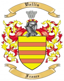 Vallis Family Crest from France