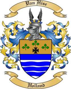 Van Hise Family Crest from Holland
