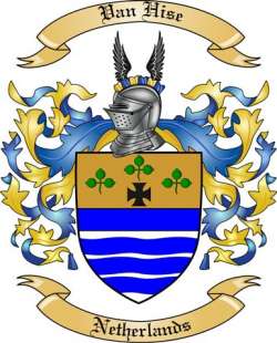 Van Hise Family Crest from Netherlands