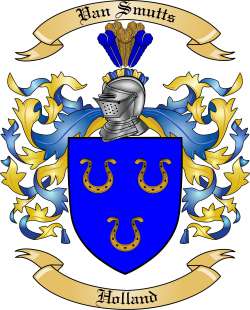 Van Smutts Family Crest from Holland