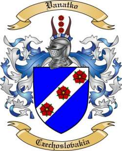 Vanatko Family Crest from Czechoslovakia