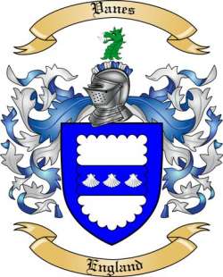 Vanes Family Crest from England