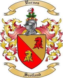 Varnes Family Crest from Scotland