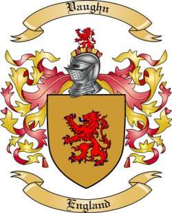 Vaughn Family Crest from England