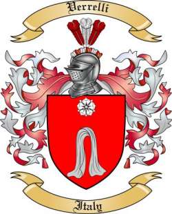 Verrelli Family Crest from Italy
