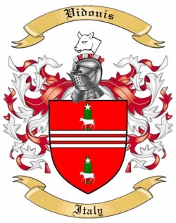 Vidonis Family Crest from Italy