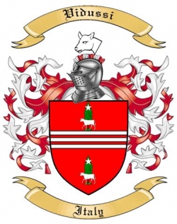 Vidussi Family Crest from Italy