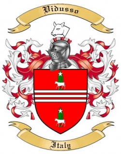 Vidusso Family Crest from Italy