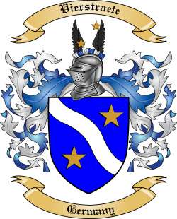Vierstraete Family Crest from Germany