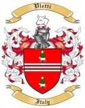 Vietti Family Crest from Italy