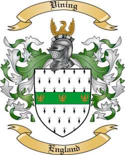 Vining Family Crest from England