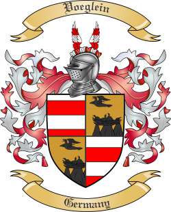 Voeglein Family Crest from Germany