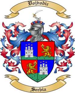 Vojvodic Family Crest from Serbia