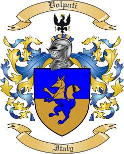 Volpati Family Crest from Italy