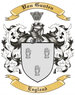Von Gunten Family Crest from England