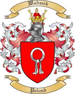 Wadzeck Family Crest from Poland
