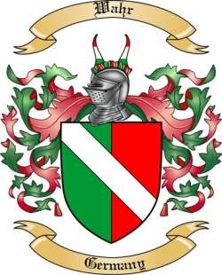 Wahr Family Crest from Germany