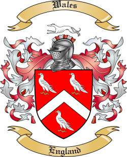 Wales Family Crest from England