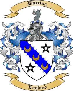 Wareing Family Crest from England