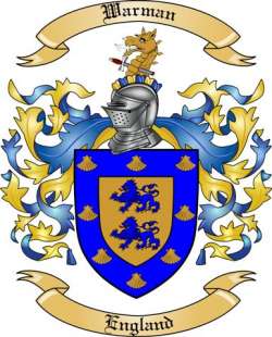 Warman Family Crest from England