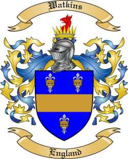 Watkins Family Crest from England
