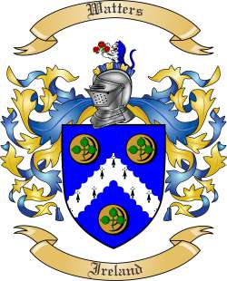Watters Family Crest from Ireland