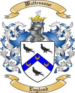Wattessone Family Crest from England
