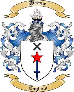 Wawne Family Crest from England