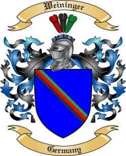 Weininger Family Crest from Germany