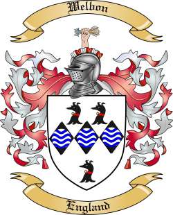 Welbon Family Crest from England