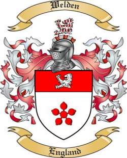 Welden Family Crest from England