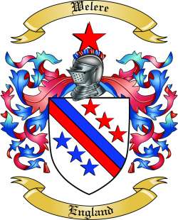 Welere Family Crest from England