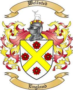 Wellsted Family Crest from England