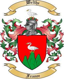 Welthe Family Crest from France