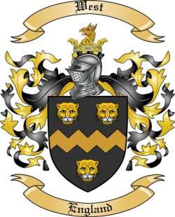 West Family Crest from England