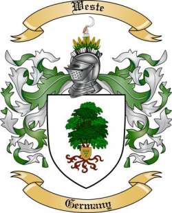 Weste Family Crest from Germany