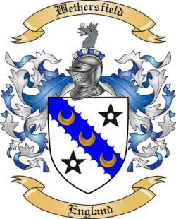Wethersfield Family Crest from England