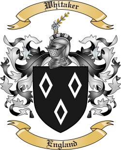 Whitaker Family Crest from England