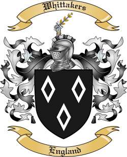 Whittakers Family Crest from England